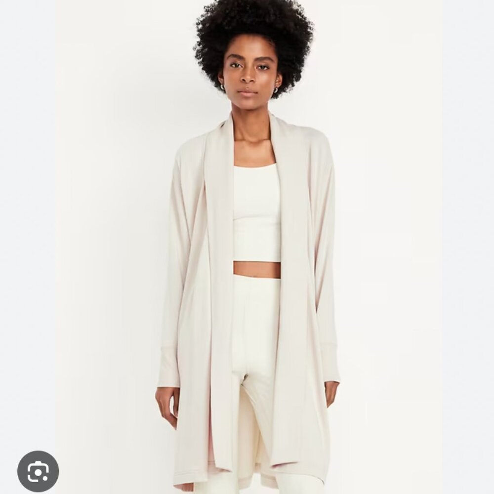 NWT OLD NAVY OPEN FRONT LONGLINE WRAP--WOMEN'S SMALL--CREAM--IN PACKAGING